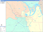 Pine Bluff  Wall Map Color Cast Style